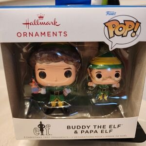 Hallmark Funko Pop Buddy & Papa Elf Ornaments